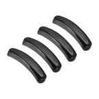 PATIKIL 4 Pcs Natural Stone, 36 x 10 mm Natural Curved Clear Quartz Stone Crystal Handmade Jade Flat Beads for DIY Crafting, Black Agate - color: Black Agate