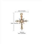 Zirconia Crystal Rhinestone Cross Charms for Jewelry Making Bracelet Necklace Choke Earring Pendant Key Chain Craft Supplies DIY Accessories - color: A_10Pcs