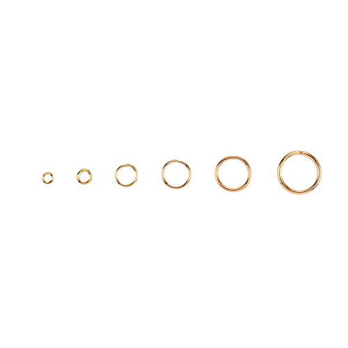 BEADIA Open Jump Rings Gold 6 Sizes 2400pcs with Lobster Claw Clasps Set for DIY Jewelry Making Supplies - color: Gold, size: Variety Pack (6 Sizes)