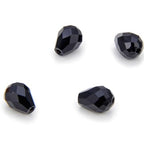 24pcs Adabele Austrian 8mm Faceted Teardrop Loose Crystal Beads Jet Black Compatible with 5500 Swarovski Crystals Preciosa SST-823 - color: Jet Black, size: 8mm x 6mm - 24pcs