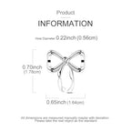 LAZA 925 Sterling Silver Charm for Bracelet Necklace Dangle Love Mom Butterfly Party Charm Beads Pendants DIY Jewelry for Women - color: Bow Tie