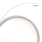 BEADIA Silver Plated Wire 0.6mm 5 Meters Bead Cord for Bracelet Necklace Charm Beading Jewelry Making Findings - size: 0.6mm, style: Silver