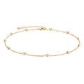 MEVECCO Dainty Gold Chain Choker Necklace 14K Gold Plated Handmade Boho Cute Tiny Beaded Link Choker Necklace Delicate Simple Minimalist Choker Necklace for Women - style: Beaded GD