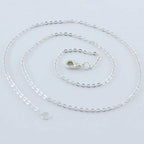 Wholesale 12 PCS Silver Plated Solid Brass Flat Cable Chains Bulk for Jewelry Making (18 Inch(1.5MM)) - color: Silver, size: 18 Inch-0.059 Inch