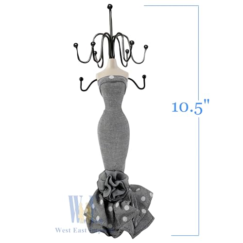 2 PCS Set Jewlery Display Shoe Ring Holder - Mannequin Necklace Display Bracelet Orgaziner (Gary) - color: Gary