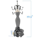 2 PCS Set Jewlery Display Shoe Ring Holder - Mannequin Necklace Display Bracelet Orgaziner (Gary) - color: Gary