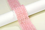 LAIDANLA Rose Quartz 6mm Natural Stone Beads Round Loose Gemstone Stone Beads for DIY Bracelet Necklace Earrings Jewelry Making Polishing Genuine Real Beading Crystal 96PCS 2 Strand 32" - color: K-Rose Quartz, size: 6mm