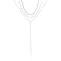 3PCS Gold Necklaces for Women,Chunky Statement Gold Plated Necklace Stack Layered Sterling Silver Herringbone Chains for Women Dainty Trendy Silver Chains Stacked Jewelry Gifts - color: silver Y-necklace set
