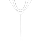 3PCS Gold Necklaces for Women,Chunky Statement Gold Plated Necklace Stack Layered Sterling Silver Herringbone Chains for Women Dainty Trendy Silver Chains Stacked Jewelry Gifts - color: silver Y-necklace set