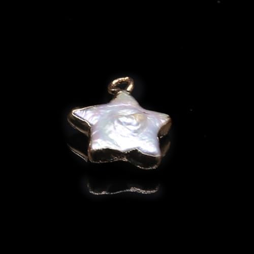 5 Pcs Natural Pearl Pendants Irregular Freshwater Pearl Pendant Charms for Jewelry Making Necklace Bracelet DIY Gift - color: star