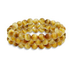 Bling Jewelry Natural Multi Color Semi Precious Gemstone Round Bead 8MM Strand Stackable Stretch Bracelet For Women Men Teen Unisex - color: Gold Set