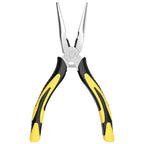 Premium Long Needle Nose Pliers-6’’, Paper Clamp Precision, High Carbon Steel, Soft Grip with Wire Cutter, Long Nose Cutting Pliers for Home, Fishing, Jewelry, Crafts,1pcs - style: One-6in