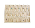 Beige Velvet Jewelry Display Box Tray Pendant Necklace Stackable Trade Show Store Multi Function (Pendants) - color: Pendants