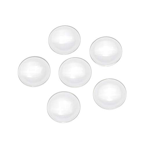 Craftdady 50Pcs Transparent Clear Glass Cabochons 34.5-35mm Flat Back Half Round Dome Tiles for Photo Pendant Jewelry Craft Making - color: Transparent Clear, size: 35mm Round