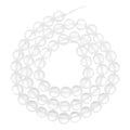 uxcell Matte Crystal Glass Beads 6mm Synthetic Frosted Shining Semi-Precious Round Loose Beads Synthetic Moonstone for Jewelry Making DIY Bracelet, White Silver - color: White Silver, size: 6mm