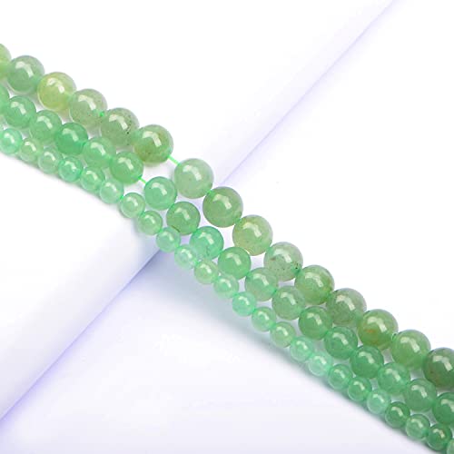 AD Beads Natural Gemstone Round Loose Beads 15" for Bracelet Necklace Earrings Jwelery Making Crafts DIY (4mm, Green Aventurine) - color: Green Aventurine, size: 4mm