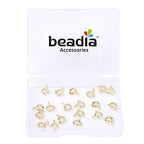 BEADIA 14K Gold Plated Spring Clasps Non Tarnish 6mm 20pcs for Jewelry Making Findings - color: Spring Clasps 14K Gold, size: 6mm