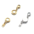 Zpsolution Stainless Steel Locking Magnetic Necklace Clasps and Closures, 18K Gold and Silver Plated Magnetic Clasps for Jewelry Making - color: Gold and Silver