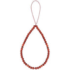 Semi-Precious Gem Stones Beaded Phone Charm Cell Phone Lanyard Wrist Strap Handmade Natural Gemstone Phone Chain string - color: Red Jasper