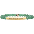 INSYOHO Dont Let the Hard Days Win Bracelet – Inspirational Healing Crystal Bracelet for Women & Men, Agate & Amethyst Beaded Adjustable, Motivational Gift for Stress Relief & Positivity - color: Green Aventurine