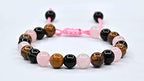 Amazing Gemstone Bracelet for Breaking Attachments Manifestation - Rose Quartz Mariyam Jasper Black Obsidian Bracelet Set for Men Women Healing Calming Anxiety Stress Relief Gifts (Adjustable) - color: Breaking Attachments