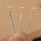 Tambour Hook with 3 Needles Wood Handle Embroidery Crochet Hook Kit for Beading Sequins DIY Sewing Accessories Needlework Tool Set Chain Stitch Embroidery Fabric Crafts Brown - color: Brown