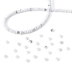 BEADIA Natural White Howlite Disk Stone Beads 4x2mm 160pcs Rondelle Loose Semi Gemstone Beads for Jewelry Making Design - color: White Howlite