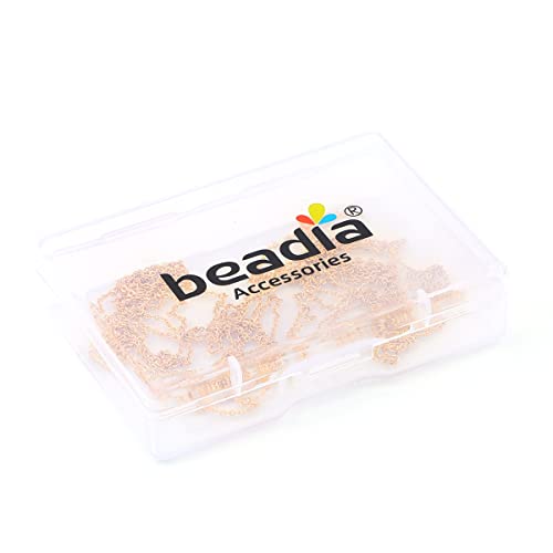 BEADIA 18K Gold Plated O Chains 1.0mm 2 Meters for Jewelry Making Findings - color: O Chain, size: 1.0mm