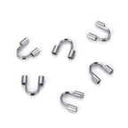 300pcs Adabele 304 Stainless Steel Wire Guard Thread Protector Loop Guardian Terminator Cable Thimble Small 0.5mm Hole for Craft Jewelry Making SJF253-1 - size: Hole diameter - 0.5mm (0.02 inch)