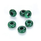 Adabele 30pcs Lab Created Green Malachite Gemstone 8x14mm Donut Rondelle Beads Large Hole ID 5.6mm for DIY Craft Jewelry Making GW-A8 - color: Lab Created Malachite, size: 14mm x 8mm - 30pcs