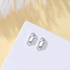 925 Sterling Silver Lobster Clasp for DIY Necklace Bracelet Jewelry Making, Double Spring Clasp with Closed Jump Rings, Necklace Extender Clasp Connector Bracelet Extension (Style 8) - style: Style 8
