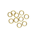 The Beadsmith Soldered Jump Rings – 6mm, Gold Plated, 19-Gauge (1.062mm) Wire Thickness, 144 Pieces – Findings for Making Keychains, Charms, Chain Mail and Body Jewelry - color: Gold, size: 6mm - 19 Gauge