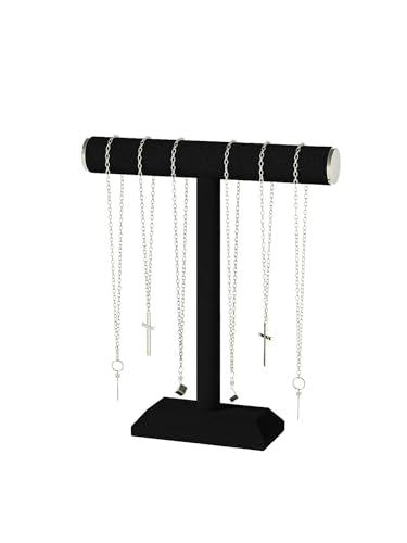 Necklace Holder Stand,Necklace Display For Selling,Jewelry Tree Rack Organizer For Girls,Necklace And Bracelet Hanger For Women,Hanging Necklace Storage Stand (Black) - color: Black