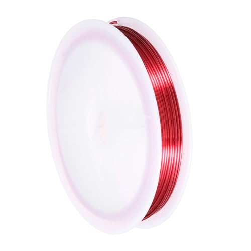 MECCANIXITY 18 Gauge Copper Wire for Jewelry Making Tarnish Resistant Beading Wire for Jewelry Making Crafts Supplies, Red,30FT - color: Red, size: 18 Gaugex30FT