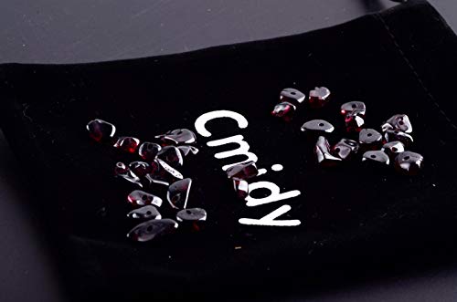 Natural Chip Stone Beads 5-8mm Garnet About 400 Pieces Irregular Gemstones Healing Crystal Loose Rocks Bead Hole Drilled DIY for Bracelet Jewelry Making Crafting (5-8mm, Garnet) - color: Garnet