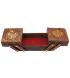 Wooden Jewelry Organizer - 3 in 1 Jewelry Box with Multiple Compartments for Rings, Necklaces, Earrings - Elegant Design for Home Storage and Gifts for Women - Durable and Stylish