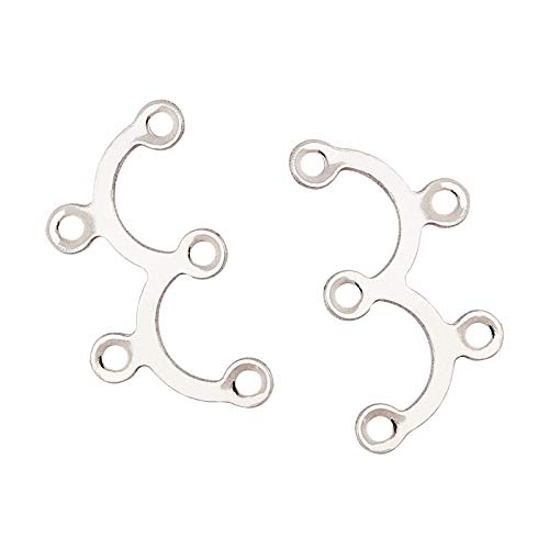 ARRICRAFT 200pcs Stainless Steel Chandelier Components Links Silver Tone Connector Jewelry Making Supply for Pendant Earring DIY Crafting