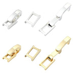DanLingJewelry 10Pcs Golden & Silver Color Fold Over Jewelry Clasps Brass Watch Band Extender Clasps for DIY Watch Jewelry Making - color: 10pcs - watch band clasps - 17x4.5x4mm