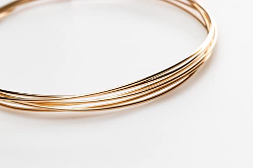 30 Gauge, 14K Solid Yellow Gold Wire Soft Round Made in USA - 1FT by CRAFT WIRE - size: 30 Gauge, style: 1 Foot