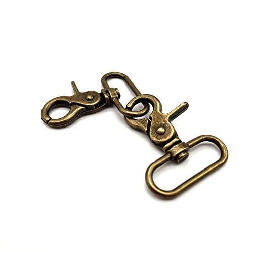 1.5 inch Swivel Hooks for Purse 1 1/2 inch Swivel Lobster Clasp Antique Bronze Snap Clips Lobster Claw Lanyard Swivel Clasps for Bag Strap 38mm Extra Large Lobster Clasps 10pcs 1.5" - color: 1.5 inch Swivel Lobster Clasps Antique Bronze