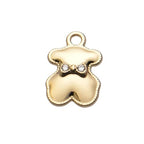 Pack of 20 Rhinestone Charms Gold Plated Pendants Pave Crystal Accessories for Necklace Bracelet Jewelry Making DIY Crafting - color: (Leathery Bear Bag)VID65401