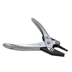 The Beadsmith 3-Step Round and Concave Nose Parallel Plier, Loops 3, 4, 5mm, 5.5 inches (140mm), Steel Tool for Jewelry Making, with Spring - style: 3-Step Round/Concave - 140mm