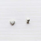 100 Pcs Heart Shape Spacer Beads Small Hole Spacer Beads Metal Loose Beads for Making Bracelet Necklace Earring Accessories DIY Handmade Craft (Silver) - color: Silver