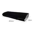 Portable Jewelry Roll Untangled Secure Necklace Travel Storage Bag Displays Holder 16 Chain (Black and Gray) - color: Black and Gray