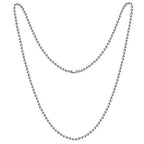 SUMERSHA 50 Pack Ball Chain Necklaces 30 inch Stainless Steel #3 2.4mm Bead Pull Chain - size: 30 inch Stainless Steel