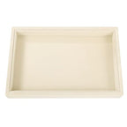 2 Pcs 9" x 5.7" Velvet Jewelry Tray Jewelry Display Tray, Stackable Empty Plate Trays for Earrings Necklaces Bracelet Rings Display Showcase - Light Khaki - color: Light Khaki, size: Flat Tray 9"x5.7"