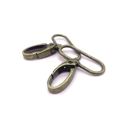 1-1/2 inch Swivel Lobster Clasps 1.5 inch Swivel Hooks for Purse Bag Making Lobster Claw Swivel Snap Clips Extra Large 38mm 10pcs Antique Bronze - color: 1.5 inch Antique Bronze