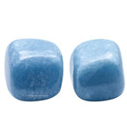 Amazing Gemstone Blue Calcite Crystal Tumbled Stones Polished Rocks - Natural Gem Stones for Healing - DIY Crystals for Protection (1 Piece) - color: Blue Calcite