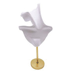 Jewelry Display Stand Jewelry Mannequin Bust Necklace Earring Display Holder Stand, Necklace Bust Jewelry Bust Stand Easel Rack for Selling Show Home Gift - color: White