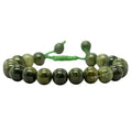 Amazing Gemstone Chrome Diopside Bracelet, Gifts For Men & Women - Protection Healing Crystal Bracelet - 8mm Gemstone Beaded Adjustable Bracelet, Pulseras Para Hombres Mujer Stocking Stuffers - color: Chrome Diopside